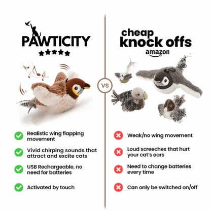 Pawticity Interactive Catnip Bird Toy